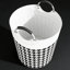Panier à linge de grande capacité avec poignées en aluminium Houndstooth-1480652053