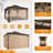  12 Ft. W x 12 Ft. D Galvanized Steel Patio Gazebo