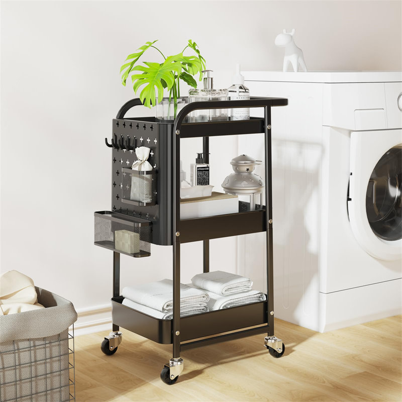 Arunjit Metal Bar Cart,  Black