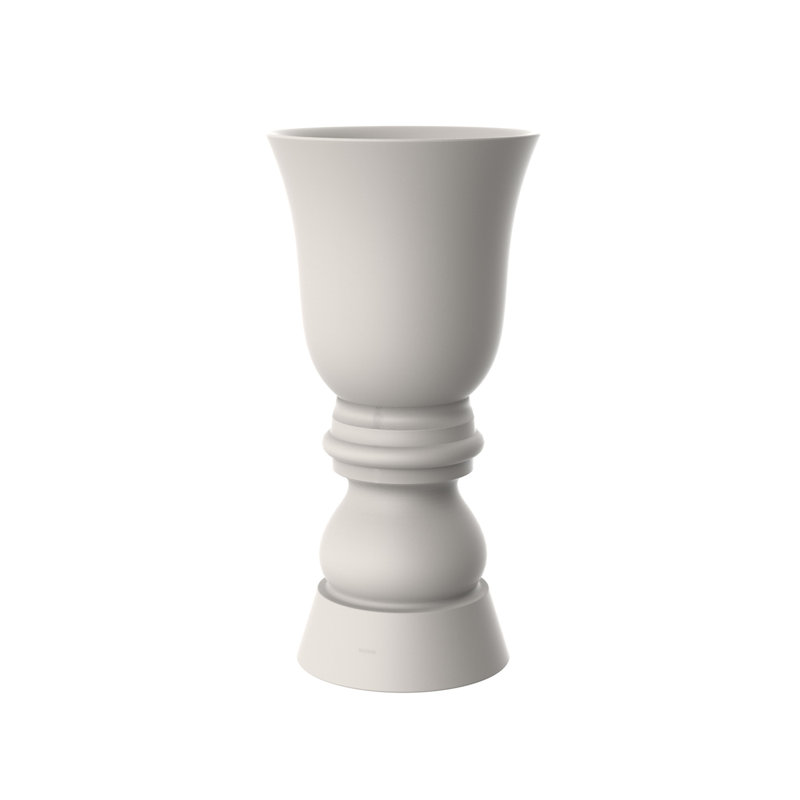 Suave Resin Pot Planter, Ecru, 59" H x 29.5" W x 29.5" D