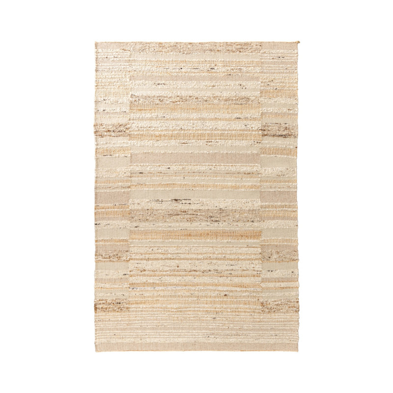 Idra Striped Area Rug in Ivory, Rectangle 8' x 10'