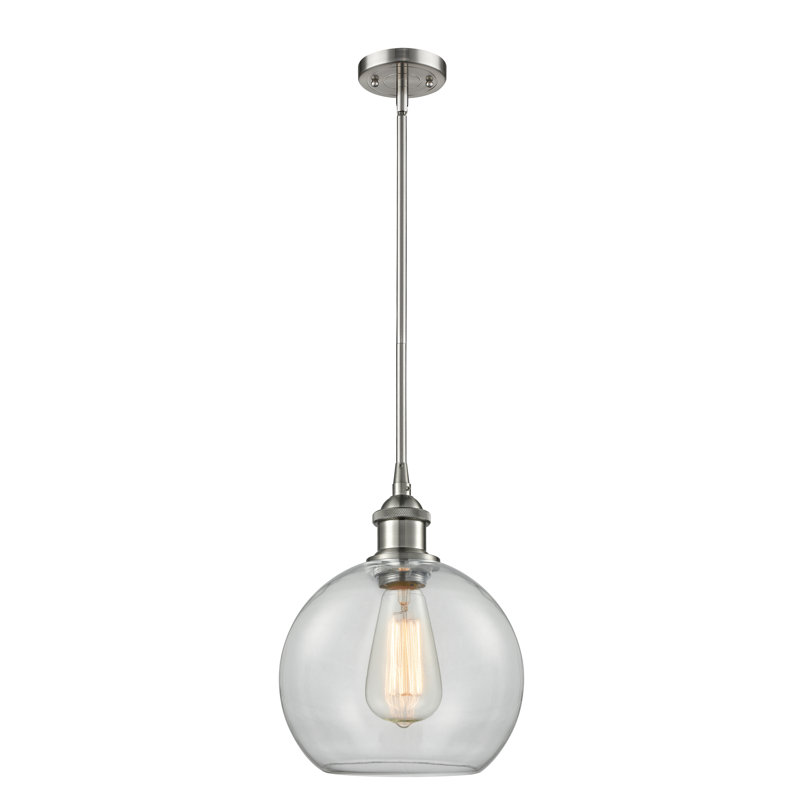 Baptista 1 - Light Satin Gold Single Pendant, Brushed Satin Nickel, Clear, Brushed Satin Nickel