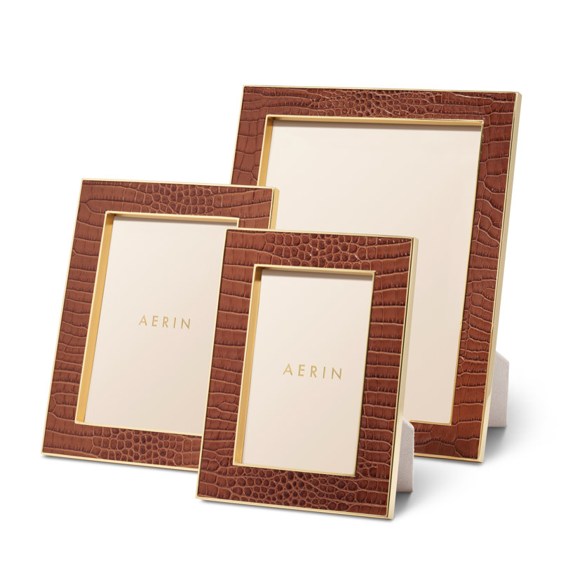 Classic Croc Leather Frame, 8x10, 4" W x 6" H