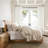 Cotton Linen Blended Light Filtering Curtain,Back Tab Hooks  Drapes (Set of 2,With Hooks)-49156135-49156131