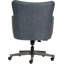 Fauteuil de direction en cuir bleu Kelson