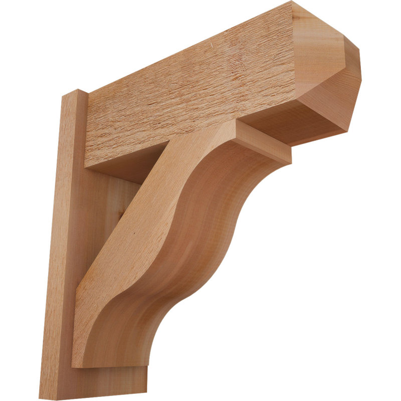 Persienne en bois rustique Funston Craftsman, P 22 po x H 22 po, Cèdre rouge de l'Ouest de 8 po (sciage brut)