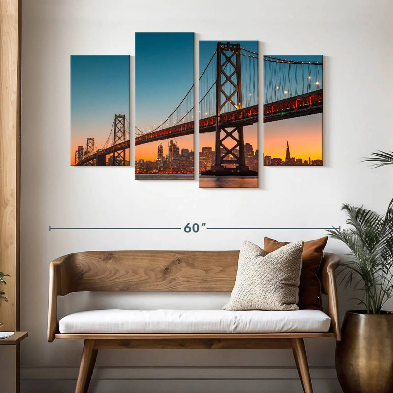 Lilie SF, pont d'Oakland Bay, H 32 po x l 52 po