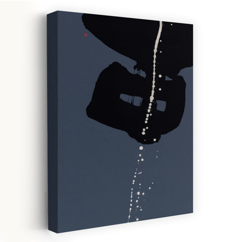 «Dynamic Ink Splatter», art contemporain contemporain, paysage océanique abstrait, H 60 po x l 40 po