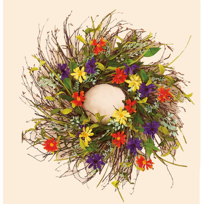 28" Artificial Wild Twig Wreath