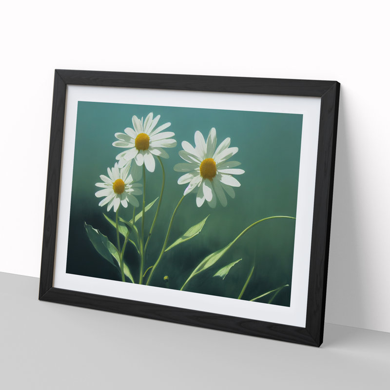 Cosmopolitan Daisy Flowers - Framed Print, Black Framed, 46cm H x 64cm W x 2cm D