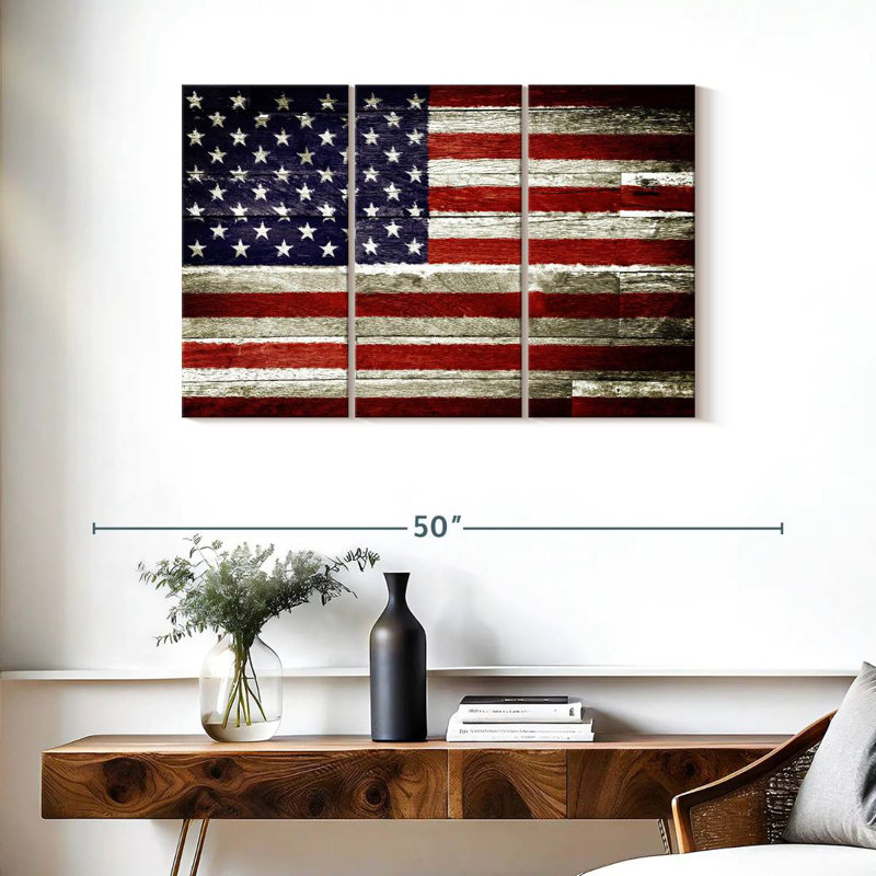 Drapeau américain Borges rustique, H 24 po x l 38 po