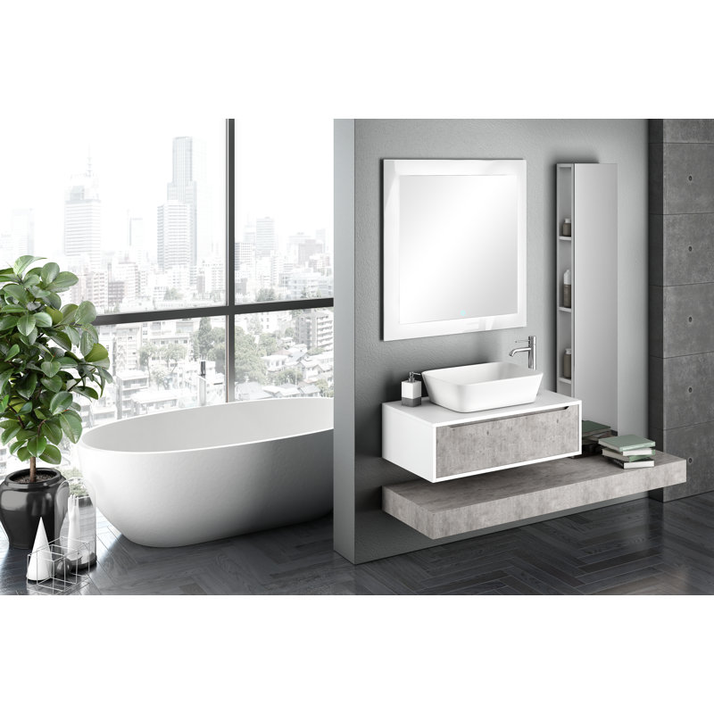 Yatts Bathroom Cabinet, Cement