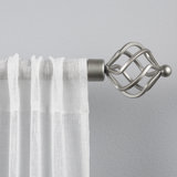 Exclusive Home Torch Curtain Rod and Coordinating Finial Set, Adjustable