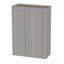 Armoire murale en bois massif gris Shaker avec portes à fermeture douce, tablettes réglables - rangement à double porte de 30 po pour la cuisine, la salle de bain, la buanderie, le garage (assemblage facile, l 30 po x P 12 po x H 42 po)