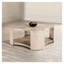Table basse en chêne moderne avec rangement ouvert et roulettes 1pc