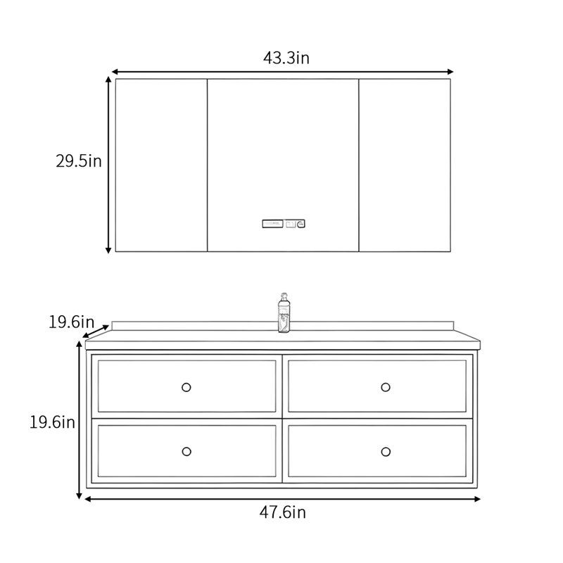Chinese retro high-end bathroom cabinet