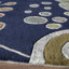 Tapis bleu marine en laine touffeté à la main Heliana-23026050