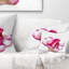 Pink Hand drawn Red Rose on White - Floral Printed Throw Pillow