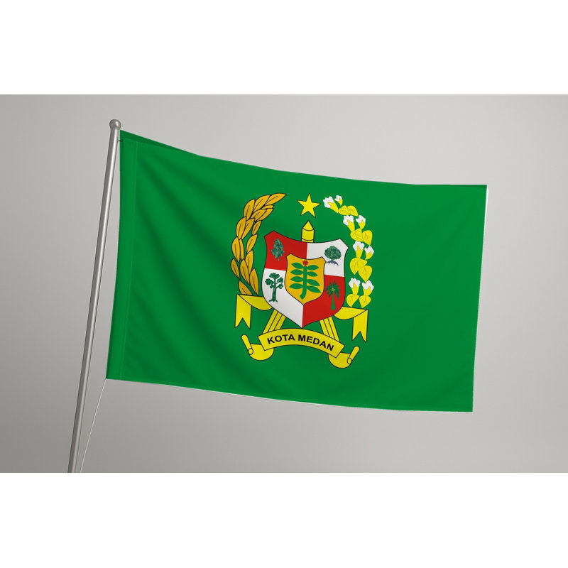 Drapeau de la ville de Medan — Drapeau extérieur
