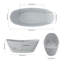 Baignoire autoportante moderne en acrylique Fslefay 71 po avec trop-plein et bonde centrale pour salle de bain