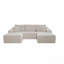 Siège modulaire modulaire pour canapé, canapé rembourré et compressé pour le salon, la chambre à coucher, un appartement, aucun assemblage requis, combinaison libre de 3 pièces, tissu en velours côtelé moelleux