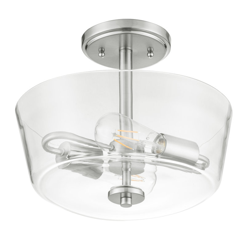 Luminaire d'intérieur semi-encastré Victoria, Nickel brossé