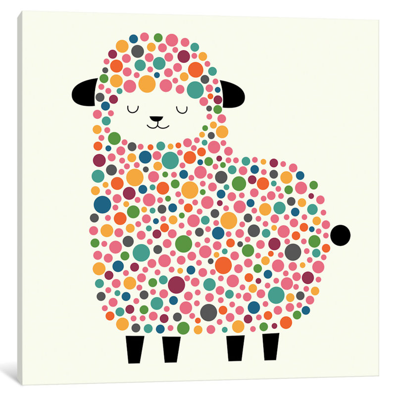 Art sur toile Adda Bubble Sheep, H 18 po x l 18 po x P 1,5 po