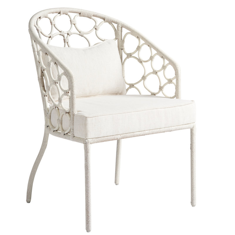 Pebble Upholstered Arm Chair, Sea Salt