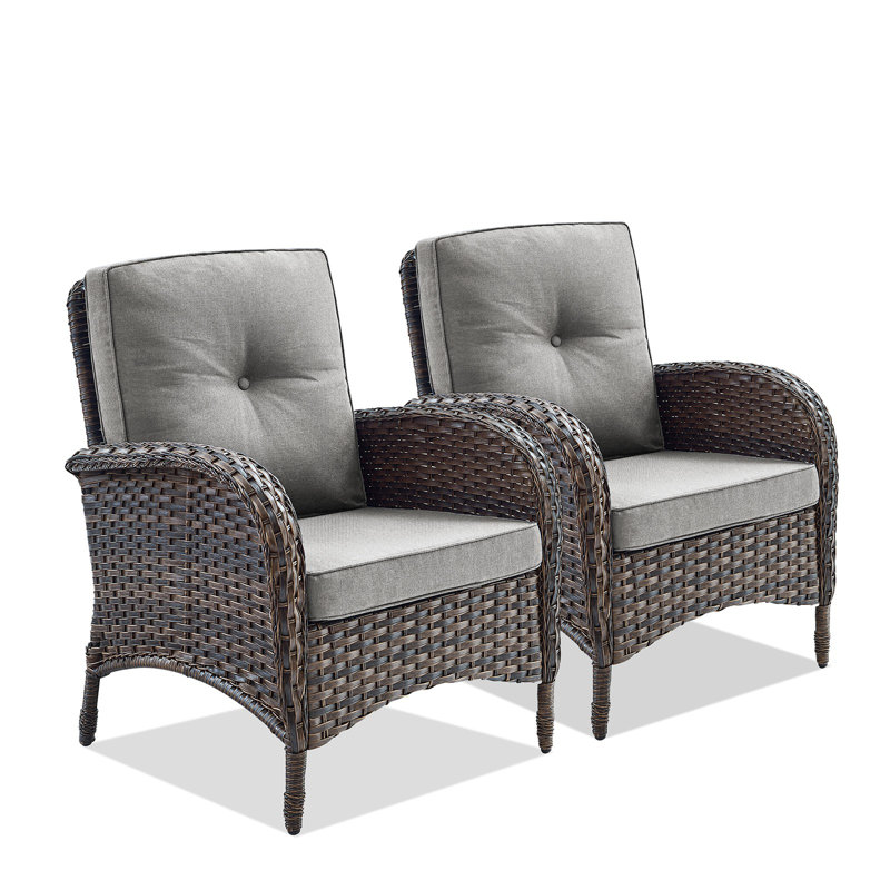 Chaise de patio avec coussins, Gris