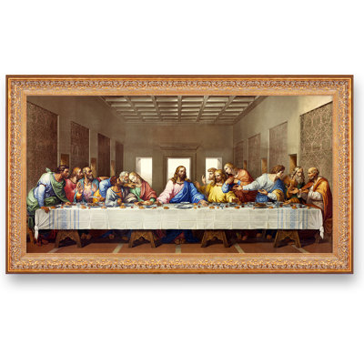 «The Last Supper» par Leonardo Da Vinci, reproductions d'art classiques du monde, estampe numérique encadrée pour décoration intérieure
