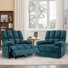 Tayani 43.7" W Modern Chenille Upholstered Rocker Manual Recliner (Set of 2)