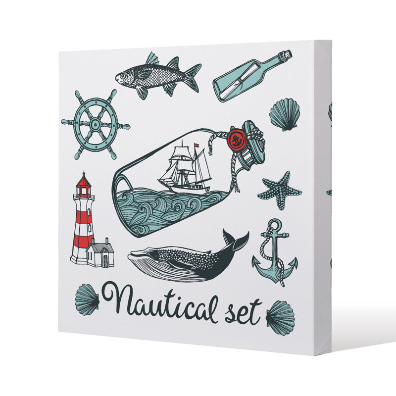 Nauticle Items Slim Style Canvas Print, 15mm Slim Real wood., 20 cm H x 20 cm W