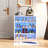 Shoe Box With RGB LED Light, Wooden Stackable Shoe Storage Box With Glass Door, Shoe Storage Bin Shoe Display Case For Sneakers (4 Tier-1)-1190245604