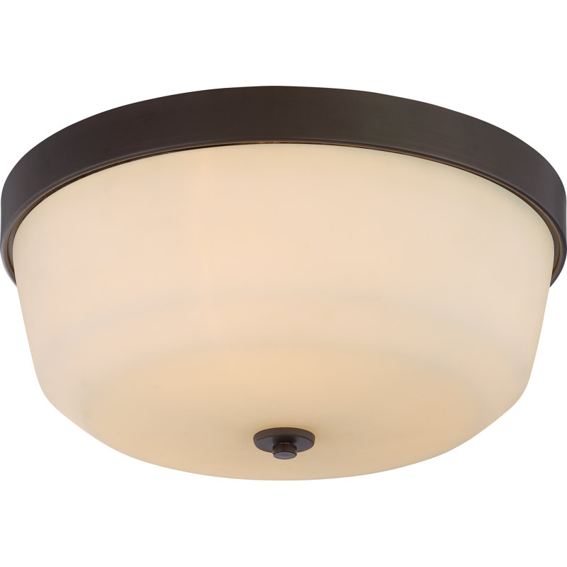 Alejandre Glass Flush Mount, Forest Bronze