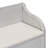 Rustic Solid Wood Entryway Storage Bench with Safety Hinge and Beige Cushion-1572780946