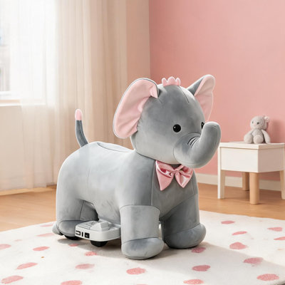 Produits pour bébé gris avec cadre en métal, 1,5 à 5 ans, cheval gris ardoise alimenté par batterie