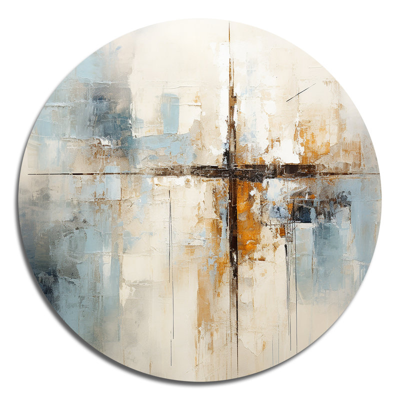 Clarey - art spirituel rond en métal, H 29 po x l 29 po