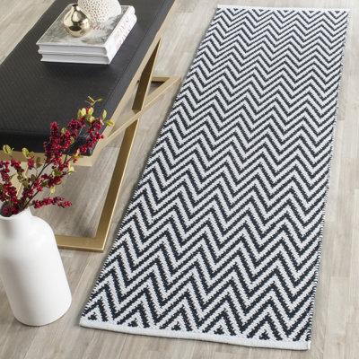 Haqeem Hand Woven Cotton Chevron Rug