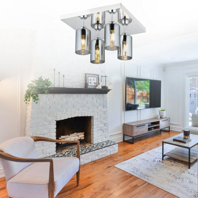 Glass Semi Flush Mount