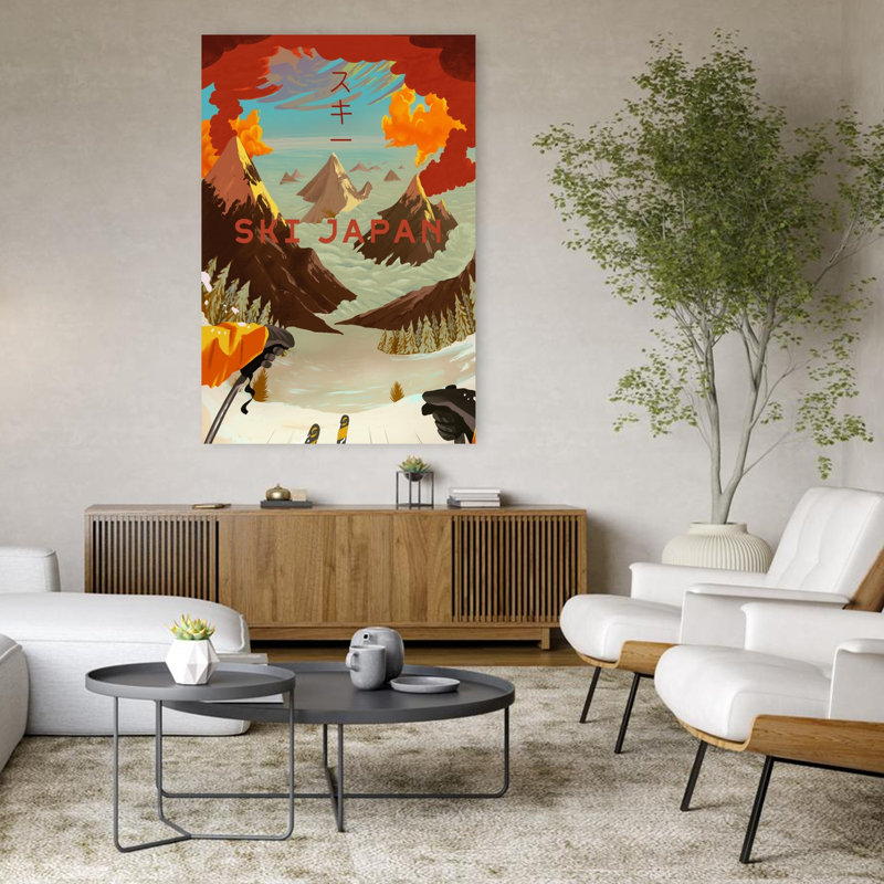 Art contemporain Art contemporain hivernal, H 48 po x l 32 po
