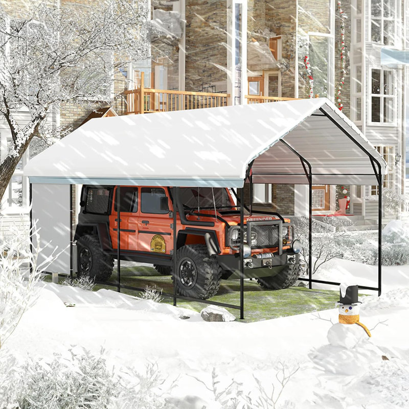 10'x20'x10' Heavy Duty Metal Carport, Steel Carports with Galvanized Steel Frame