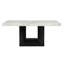 Table de salle à manger avec plateau en faux marbre et base riche-1455330503