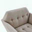 Méridienne Mid-Century moderne - capitonnée - pieds pacane-810612452