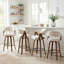 Tabouret de comptoir pivotant rembourré Providence-123200615