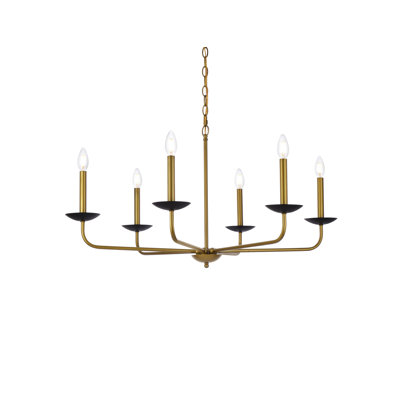 Baltray 6-Light Dimmable Steel Chandelier