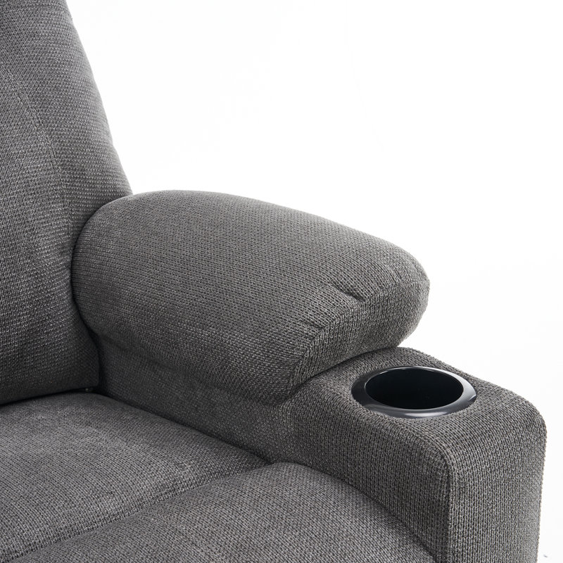 Fauteuil inclinable électrique, fauteuil relevable pour personnes âgées Teremba, Gris chenille