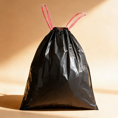 4 sacs à ordures à cordon de 4 gallons, 83 sacs pour petits sacs à ordures robustes pour salle de bain, chambre à coucher, bureau et bacs de rangement, non parfumés et résistants aux fuites