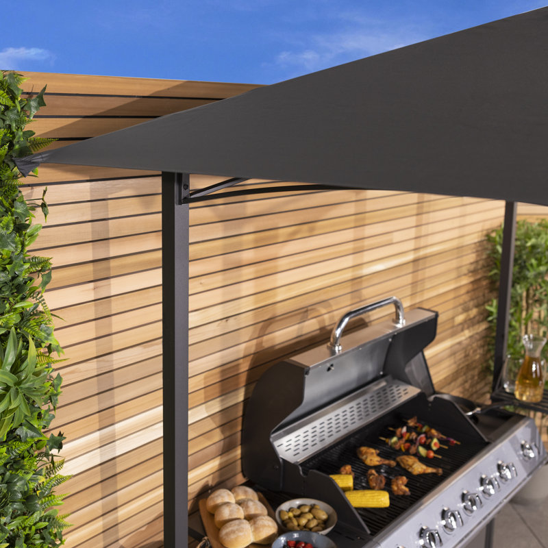 Rasco 1.5m x 2.4m Steel Gazebo, Grey