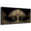 Arbre doré de la vie sur fond noir - reproduction d'art sur toile encadrée-1626854389-1626854387