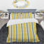 Ensemble de housse de couette en microfibre blanc / jaune 2 pièces-935890306